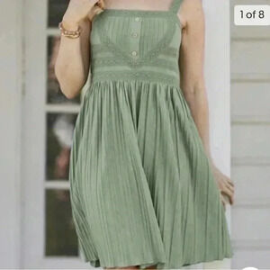 Matilda Jane Clothing with Joanna Gaines Sage Green Mini Dress Size Small NWT